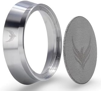 KNODOS 54mm Espresso Dosing Funnel and Puck Screen Set Magnetic Coffee Dosing Ring And Filter for Portafilters Compatible with 54 mm Breville Portafilter Basket Premium Espresso Machine Accessories