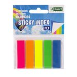 D.RECT Adhesive Strips Page Marker Index Sticky Marker Film Text Strips PET Film 45 x 12 mm 5 x 25 Strips 800084 Multicolor