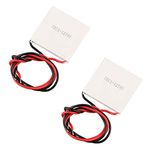 HALJIA 2PCS TEC1-12705 Thermoelectric Heatsink Thermoelectric Cooler Cooling Peltier Plate Module 12V 45W 40 x 40 mm