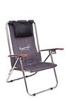 cauvery Folding Indoor/Outdoor Easy Chair for Lawn|Portable and Foldable Recliner Chair for Resting|Adjustable Pillow|Full Body Support|Young and Old People (Grey)