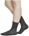 vitsocks Women's MERINO Wool Everyday Fine Warm Socks (3 PAIRS) Soft Breathable Comfortable, 3-pack: solid black, 3-5.5