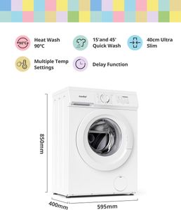 COMFEE 6kg Washing Machine – White Front Load Laundry Appliance