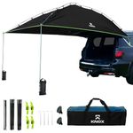 KNOX Universal Canopy Tent for Camping, Pop Up Canopy Tent Awning, Compatible with Truck Tailgate, SUV, RV, Van, Portable Teardrop Awning Shade for Camping, Beach, Picnics (Black)