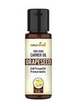 Naturoman Grapeseed Carrier Oil | Suitable for All Skin Types | 100% Pure & Natural | Cold Pressed | For Skin, Hair, Face, Body & Massage | Nourishes & hydrates | Pack of 1 | 30 ml