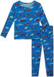 EASWEET Bamboo Viscose Toddler Boys Girls Pajamas 2 Piece Pjs,Racer,3T