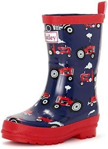 Hatley Boy's Kids Printed Rain Boots, Red Farm Tractors