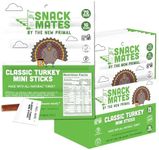 The New Primal Snack Mates Turkey Sticks, Gluten Free Healthy Snacks for Kids, Low Sugar High Protein Back to School Snacks, Mini Paleo Jerky Meat Stick, 7g Protein, 45 Calories, 40 Pack