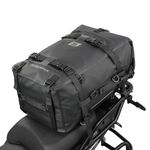 BAIGIO 30L Motorcycle Backpack Tail Bag Waterproof Multifunctional Motorbike Panniers Rucksack Combined Saddles Bags Motor Rear Rack Seat Bag Professional Motorbike Accessories, Black