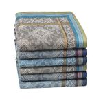 Houlife 100% Cotton Men's Vintage Handkerchief Soft Checked Pattern 3 Pieces (Multi-6 PCs, 17×17‘’)