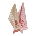 DII Vintage Inspired Holiday Dish Towel Set, Cotton, Believe, 18x28