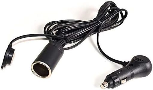 Car Cigarette Lighter Extension Cable Plug Male to Female Socket with On Off Switch & Indicator Light with 10A Fuse 18AWG Cord 3M 9.8FT (Black) 12V 24V