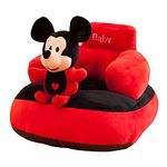 AVSHUB Baby Sofa Seat Chair Mikkey Mouse Design Sofa Chair for Kid Baby Girl Boys Sitting Chair Baby Soft Cushion Sofa Seat Or Rocking Chair for Kids (Baby 0 to 3 Years) (Red)