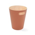 Umbra Woodrow 2 Gallon Modern Wooden Trash Can, Wastebasket, Garbage Can or Recycling Bin for Home or Office, Sierra