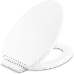 Kohler K-27331-0 Glissade ReadyLatch Quiet Close Elongated Toilet Seat, White