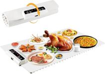 Electric Heating Tray & Food Warmer Mat, Large Silicone, Foldable Full Surface Warming Tray with 3 Adjustable Temperature Time for Buffets Parties.