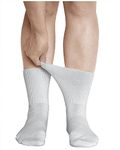 vitsocks Women's Extra Wide Loose Fitting Diabetic Socks (3 PAIRS) Swollen Feet Ankle Leg, white, 6-8