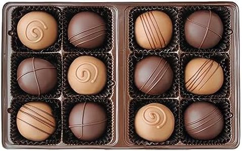 Vermont Nut Free Chocolates Boxed Chocolates (Truffle Assortment) 12-Piece
