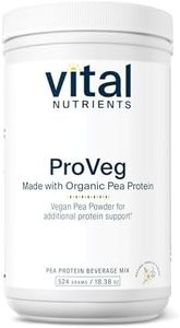 Vital Nutrients ProVeg Organic Pea Protein 524g | Vegan Pea Protein Powder | 23g Protein per Serving | Natural Vanilla Flavor | Gluten, Dairy, Soy Free | Non-GMO | 16 Servings