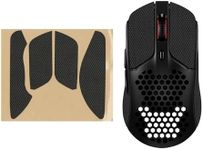 kwmobile Mouse Grip Tape Compatible with Kingston Pulsefire Haste 1 Grip Tape - Non-Slip Faux Leather - Black