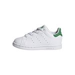 adidas Originals baby boys Stan Smith (End Plastic Waste) Sneaker, White/White/Green, 5 Toddler US