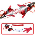 Spider Water Gun, Spider Web Shooters Toy for Kids, Movie Spider Launcher Wrist Toys, Adjustable Wrist Water Sprayer Set with Gloves, Goggles, Role Playing Cosplay, Two Player Summer Game, 2 Sets
