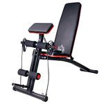 HOMCOM Foldable Adjustable Weight Bench Strenth Traning Sit Up Ab Bench Incline/Decline Home Gym Exercise for Full body Workout