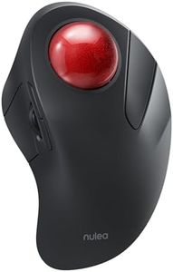 Nulea Wireless Trackball Mouse, Rechargeable Ergonomic Design, Index Finger Control with 5 Adjustable DPI, 3 Device Connections (Bluetooth or USB)