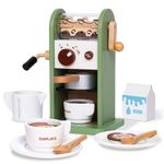 Smartwo Montessori Toy of Coffee Maker Playset, Wooden Kitchen Accessories Play Food for Toddler Pretend Play, Choice for Boys and Girls 3 4 5 6 Years Old