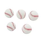 TOYMYTOY Soft Baseball Rubber Practice Bounce Ball for Beginner Sports Training Exercise 2.5Inches 5PCS