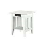 Atlantic Furniture AH14212 Mission End Table, (20" x 20"), White