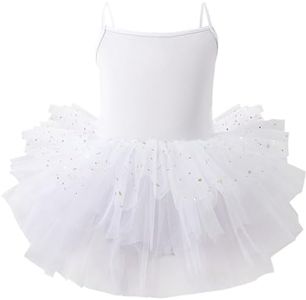 Happy Cherry Toddler Girls Strap Dance Tutu Dress Sequins Ballet Dance Skirted Leotards Toddler Ballerina Party Costume Dress