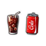 magneverse Cola Glass & Cola Can Fridge Magnet Set, Premium Acrylic Fridge Magnets for Kitchen & Home Decor (Set of 2 Magnets)