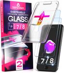 Defenslim for iPhone 8/7 Screen Protector (2Pack), Easy Auto-Align Install Kit, 4.7" Tempered Glass, 9H Hardness, Ultra HD Clear, Case Friendly, EasyShield