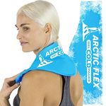 Arctic Flex Neck Ice Pack - Cold Compress Shoulder Therapy Wrap - Cool Reusable Medical Freezer Gel Pad for Swelling, Injuries, Headache, Cooler - Flexible Hot Microwaveable Heat - Men, Women (1 Pack)