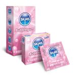 Skins Bubblegum Flavoured Condoms Multipack - Ultra Thin Flavoured Condoms for Oral and IntercoursePremium Condoms Pack of 24