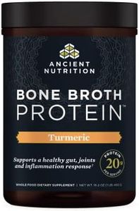 Protein Powder Made from Real Bone Broth by Ancient Nutrition, Turmeric, 20g Protein Per Serving, 20 Serving Tub, Gluten Free Hydrolyzed Collagen Peptides Supplement