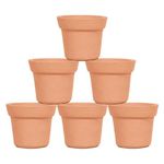 Village Decor Planter with Drainage Hole in Bottom|Indoor & Outdoor Gardening pots - Pack of 6|Height - 4 inch