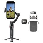DJI Osmo Mobile 8 + Mic 3, Gimbal Stabilizer for Smartphones, AI Native Tracking With Audio & Lighting, Wireless Mic, Active Noise Canceling, 32-bit Float, Vlog