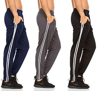 DARESAY 3 Pack: Mens Athletic Pants with Pockets, Mens Sweatpants, Men's Lightweight & Breathable Joggers (Up to 3XL)