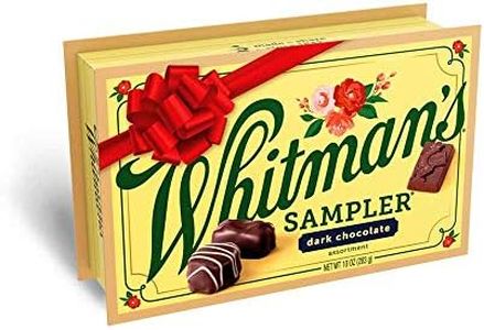 Whitman's Assorted Dark Chocolates Holiday Sampler, 10 Ounce (22 Pieces)