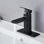 Black Bathroom Faucet Single Handle Bathroom Sink Faucet Rv Lavatory Vessel Faucet Basin Mixer Tap with Deck Plate, 1 or 3 Hole