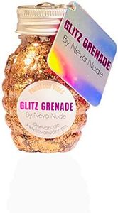 Neva Nude Face and Body Glitter Keychain - Chunky Glitter in Aloe for Festivals, Raves, and More | Cosmetic Grade | Super Sparkly, Holographic (Prosecco Vibes Glitz Grenade)