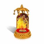 Bigwheels Jai Guruji Swaroop Photo Blessing Always Guruji with Charan Paduka and Umbrella Chhatra God Idol, Car Dashboard/Office Desk/Table/Home Decor Showpiece