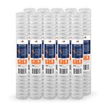 10-PACK Of 5 Micron Aquaboon Wound String Sediment Water Filter Cartridge 20"x2.5" Whole House