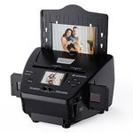 Film & Photo Scanner with 2.4" LCD Screen, Converts 35mm/135 Slides & Negatives Film, Photo, Business Card to 22MP Digital Images, 4GB SD Card Included, BLACK