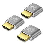 Wansurs [3 PACK] 4K HDMI Dummy Plug - Virtual Monitor Display Emulator, Headless Display Adapter Supports up to 3840x2160@60Hz, 1080@120Hz DVI EDID Emulator