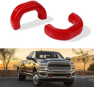PIFOOG 2Pcs Front Tow Hitch Covers Fit for RAM 2500 3500 2019-2026 Decorative Accessories Red Silicone Car Towing Hook Cover with Trust in God Rearview Mirror Stickers Decor Trim