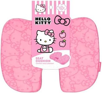 Carbella Officially Licensed Hello Kitty Seat Cushion - Cute Pink Office Chair Cushion for Car, Home, Work or Desk - Comfort Memory Foam Cushions for Coccyx, Back, Tailbone Pain Relief Pillow