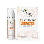 Fixderma 17% Vitamin C Face Serum for Glowing Skin | Retinol Face Serum | Skin Brightening Vit C Serum for Women and Men | Anti Aging Night Face Serum | Niacinamide Serum - 30g