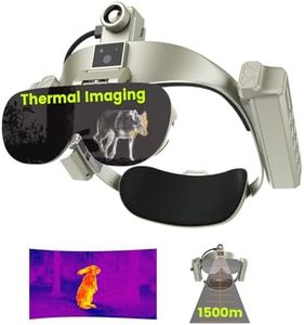 Head-Mounted AI AR Thermal Vision Glasses with 384x288 12μm Thermal Night Vision for Hunting,45M Sonar Underwater Fishing Finder Camera,Dual-Lens Endoscpe for Inspections